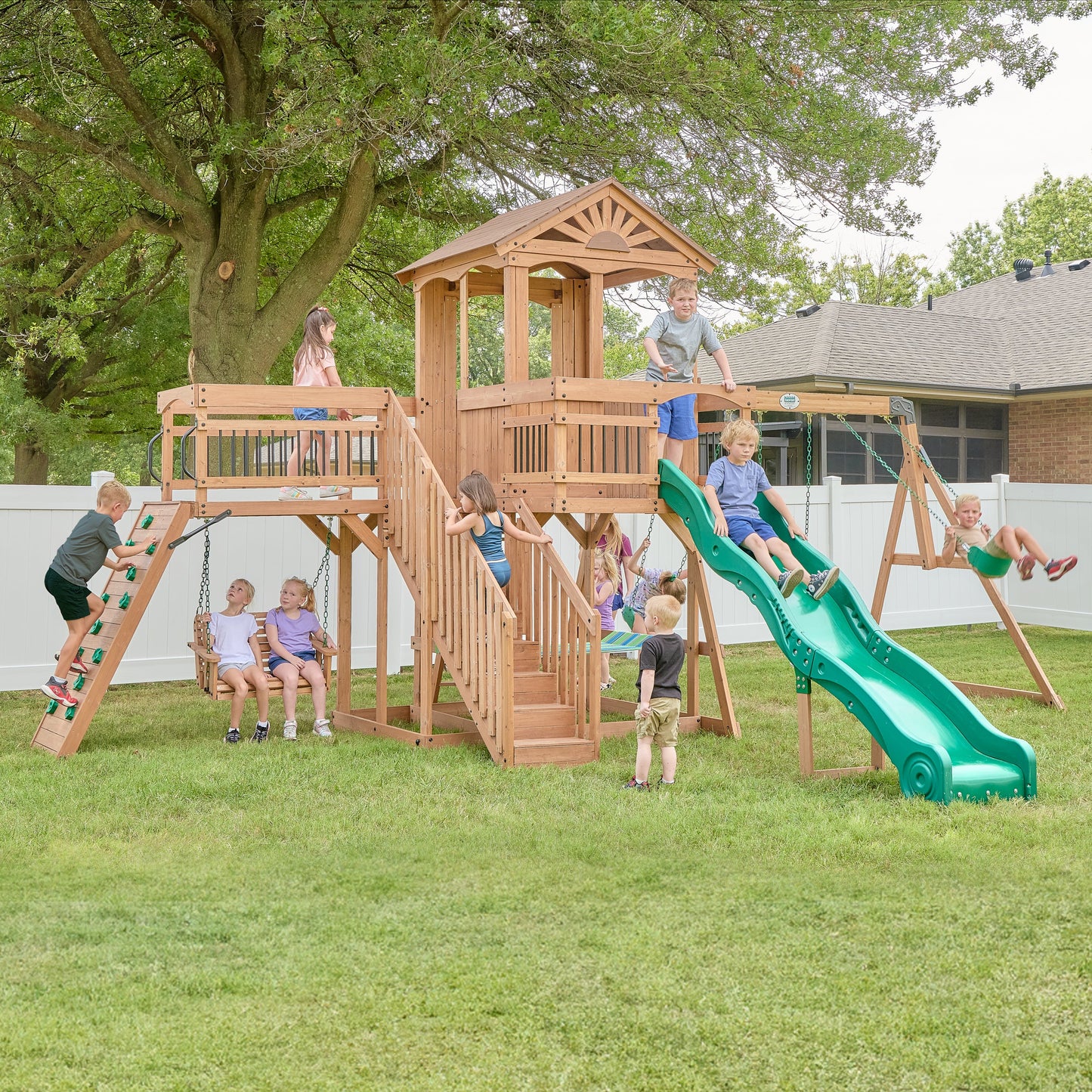 Caribbean Wooden Swing Set