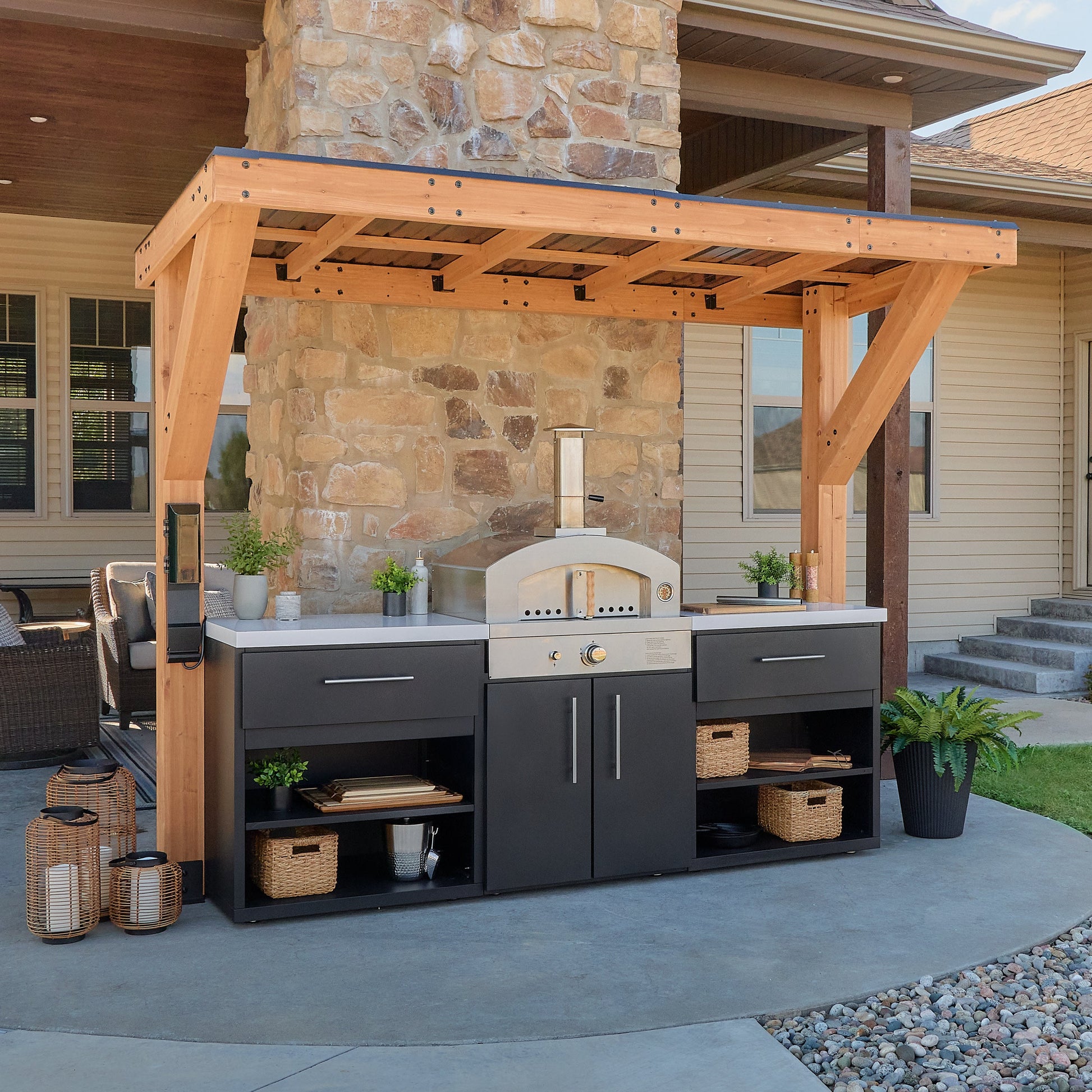 Timber Rock Outdoor Pizza Oven Cook Station